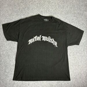 Metal Mulisha Mens XXL Black Graphic T-Shirt Skull Helmet Motocross Logo Tee